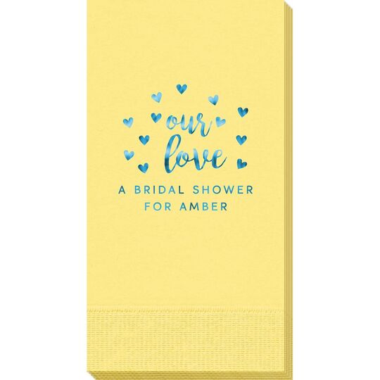 Confetti Hearts Our Love Guest Towels